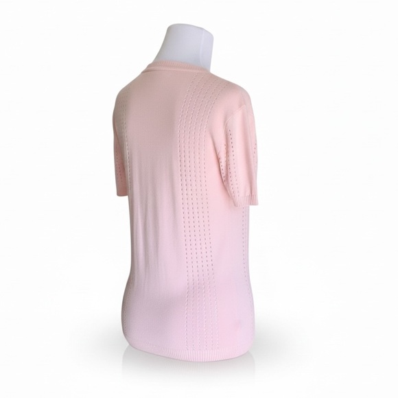 🆕 Chanel Style Pink Knit Top with Chain Detail 🆕 - Picture 10 of 11
